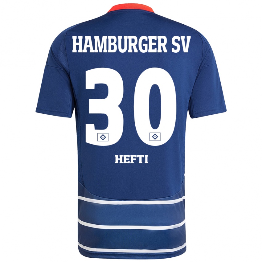 Kinder Silvan Hefti #30 Dunkelblau Auswärtstrikot Trikot 2024/25 T-Shirt Österreich