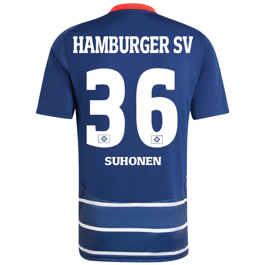 Kinder Anssi Suhonen #36 Dunkelblau Auswärtstrikot Trikot 2024/25 T-Shirt Österreich