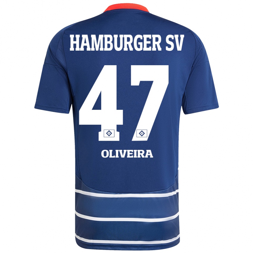 Kinder Nicolas Oliveira #47 Dunkelblau Auswärtstrikot Trikot 2024/25 T-Shirt Österreich