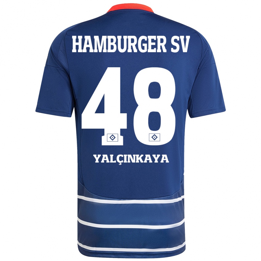 Kinder Bilal Yalcinkaya #48 Dunkelblau Auswärtstrikot Trikot 2024/25 T-Shirt Österreich