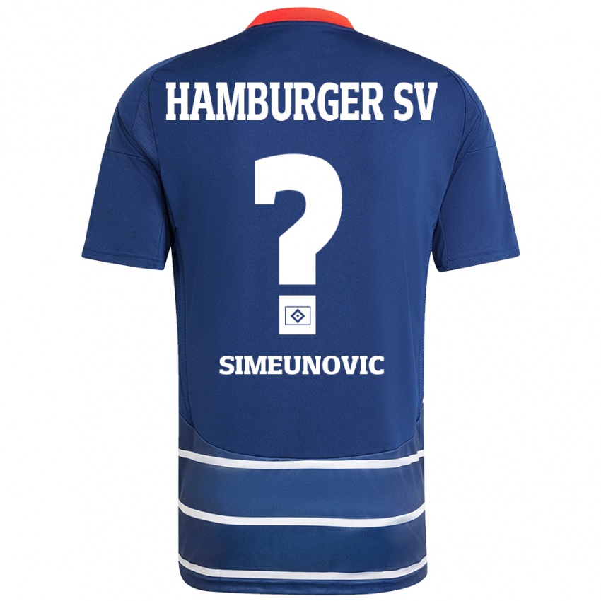 Kinder Denis Simeunovic #0 Dunkelblau Auswärtstrikot Trikot 2024/25 T-Shirt Österreich