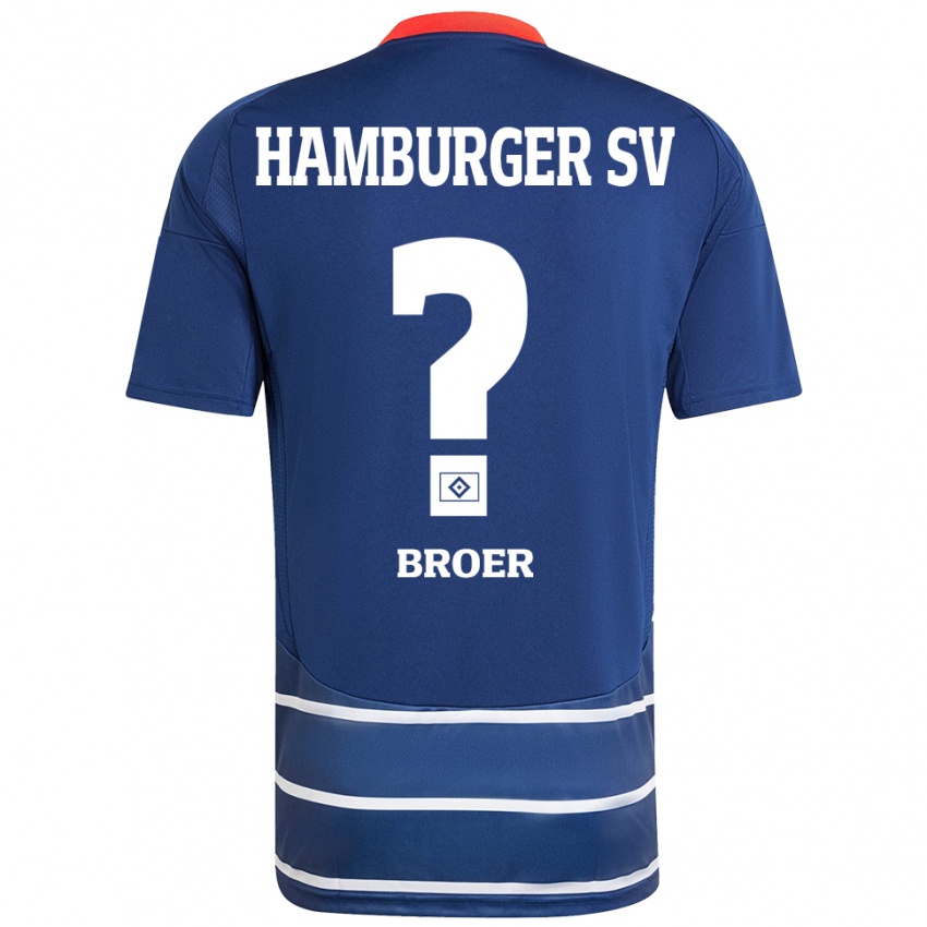 Kinder Yannick Tim Bröer #0 Dunkelblau Auswärtstrikot Trikot 2024/25 T-Shirt Österreich