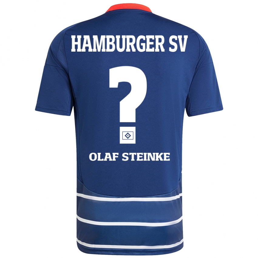 Kinder Eric Olaf Steinke #0 Dunkelblau Auswärtstrikot Trikot 2024/25 T-Shirt Österreich