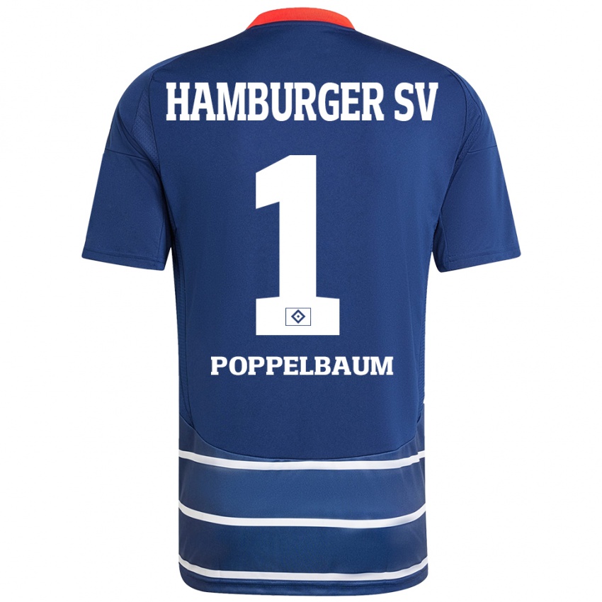 Kinder Colin Poppelbaum #1 Dunkelblau Auswärtstrikot Trikot 2024/25 T-Shirt Österreich