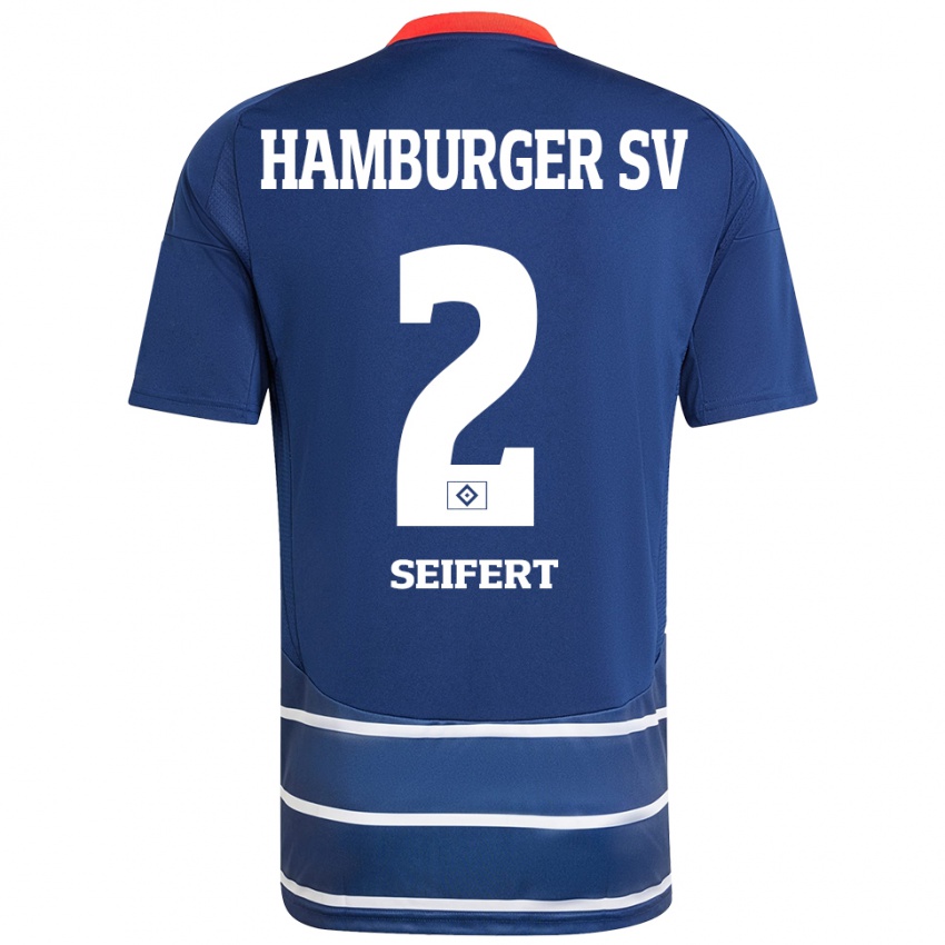 Kinder Luis Seifert #2 Dunkelblau Auswärtstrikot Trikot 2024/25 T-Shirt Österreich