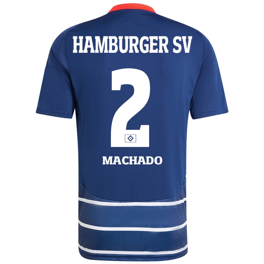 Kinder Kilian Hölscher Machado #2 Dunkelblau Auswärtstrikot Trikot 2024/25 T-Shirt Österreich