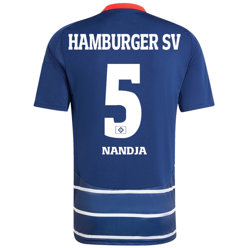 Kinder Shafiq Nandja #5 Dunkelblau Auswärtstrikot Trikot 2024/25 T-Shirt Österreich