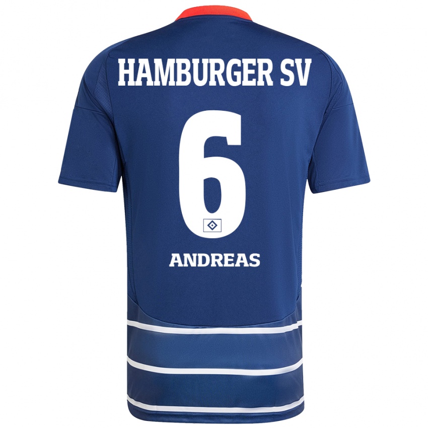 Kinder Noah Andreas #6 Dunkelblau Auswärtstrikot Trikot 2024/25 T-Shirt Österreich