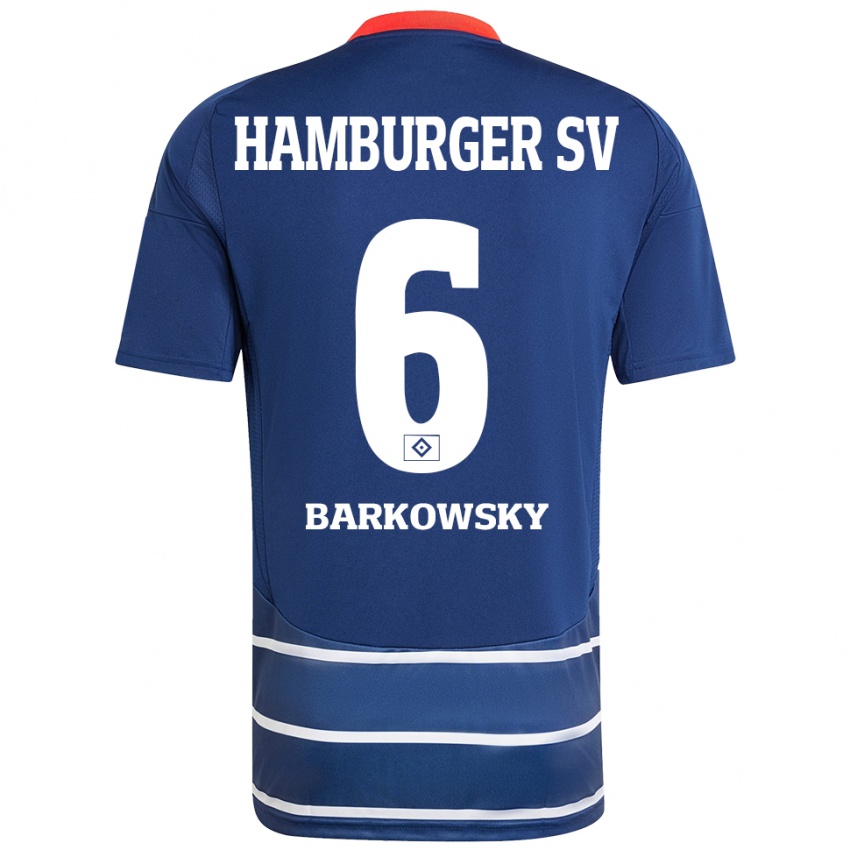 Kinder Finn Barkowsky #6 Dunkelblau Auswärtstrikot Trikot 2024/25 T-Shirt Österreich