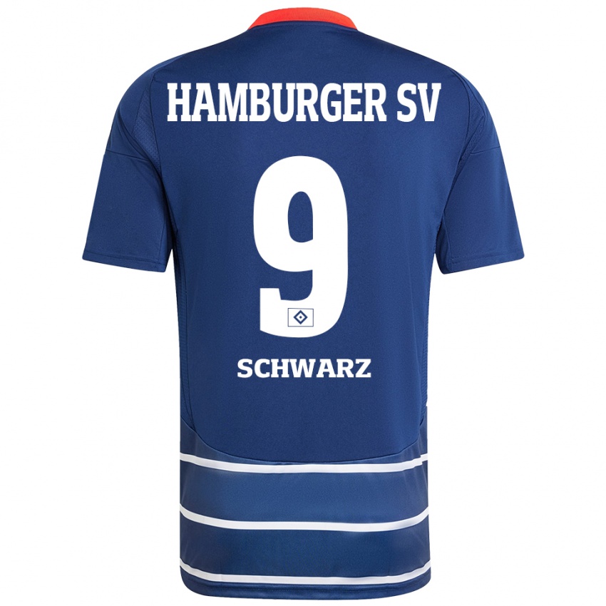 Kinder Rafael Schwarz #9 Dunkelblau Auswärtstrikot Trikot 2024/25 T-Shirt Österreich