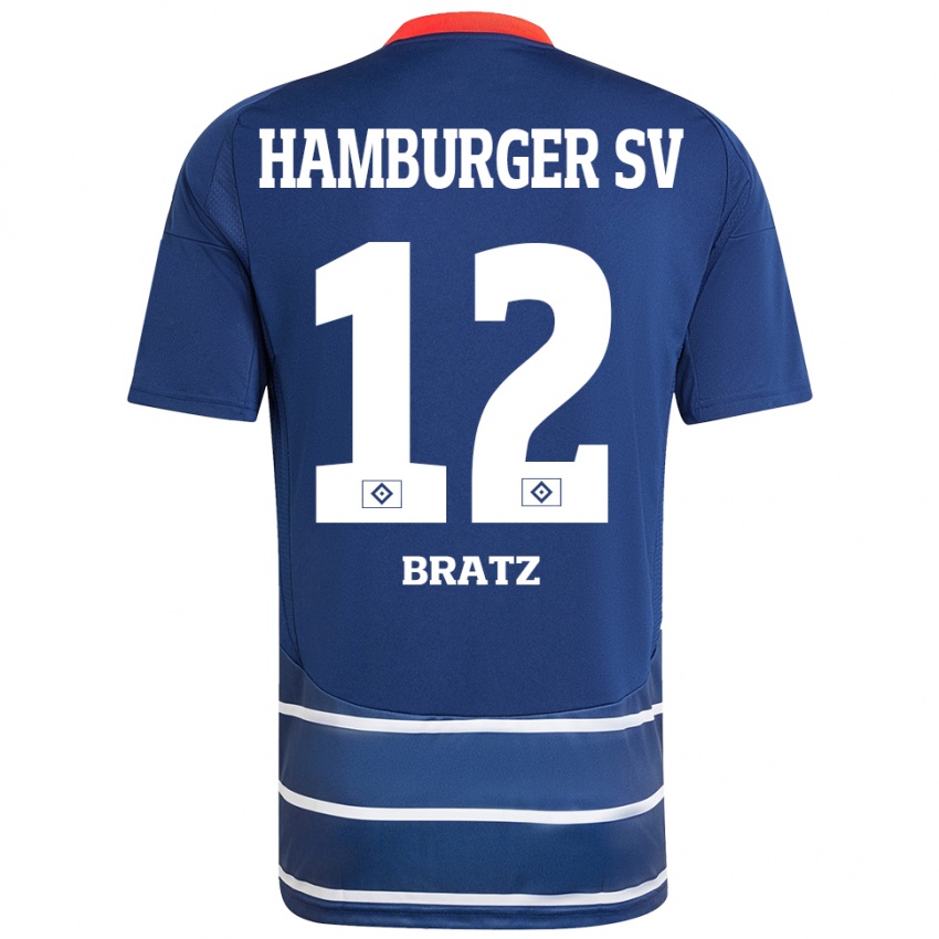 Kinder Julian Brätz #12 Dunkelblau Auswärtstrikot Trikot 2024/25 T-Shirt Österreich