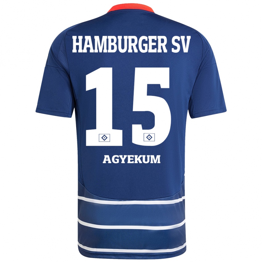 Kinder Joel Agyekum #15 Dunkelblau Auswärtstrikot Trikot 2024/25 T-Shirt Österreich