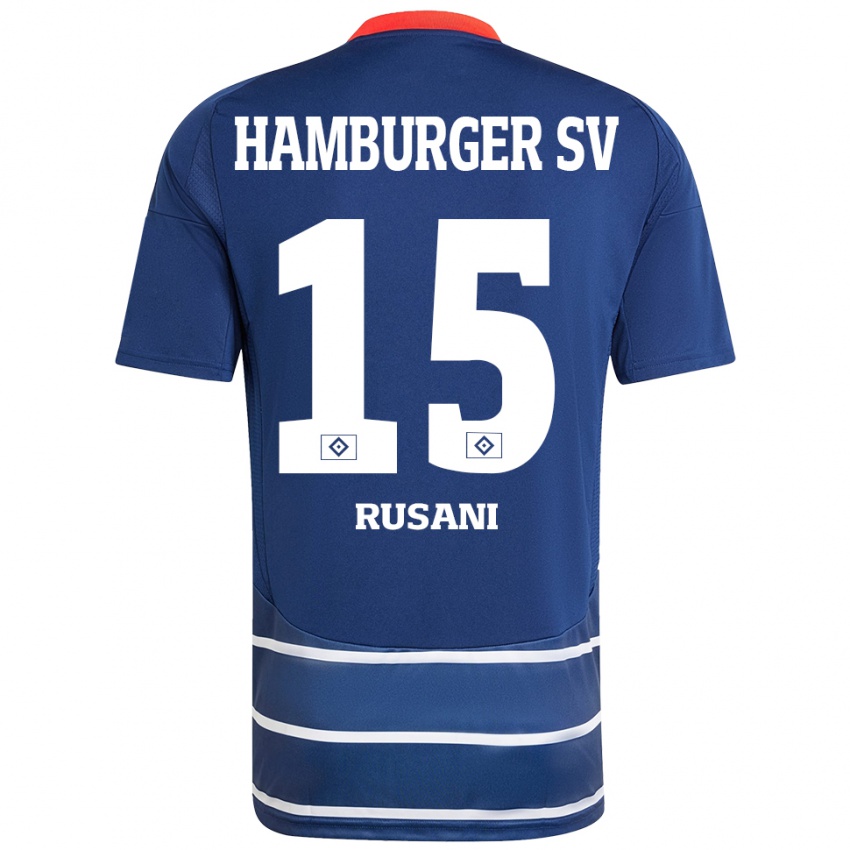 Kinder Yasin Rusani #15 Dunkelblau Auswärtstrikot Trikot 2024/25 T-Shirt Österreich