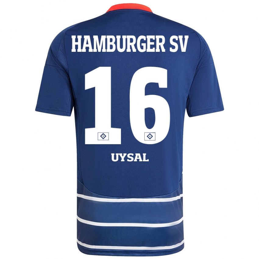 Kinder Samed Uysal #16 Dunkelblau Auswärtstrikot Trikot 2024/25 T-Shirt Österreich