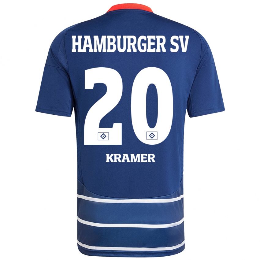 Kinder Timon Kramer #20 Dunkelblau Auswärtstrikot Trikot 2024/25 T-Shirt Österreich