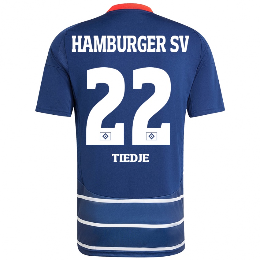 Kinder Patrick Tiedje #22 Dunkelblau Auswärtstrikot Trikot 2024/25 T-Shirt Österreich