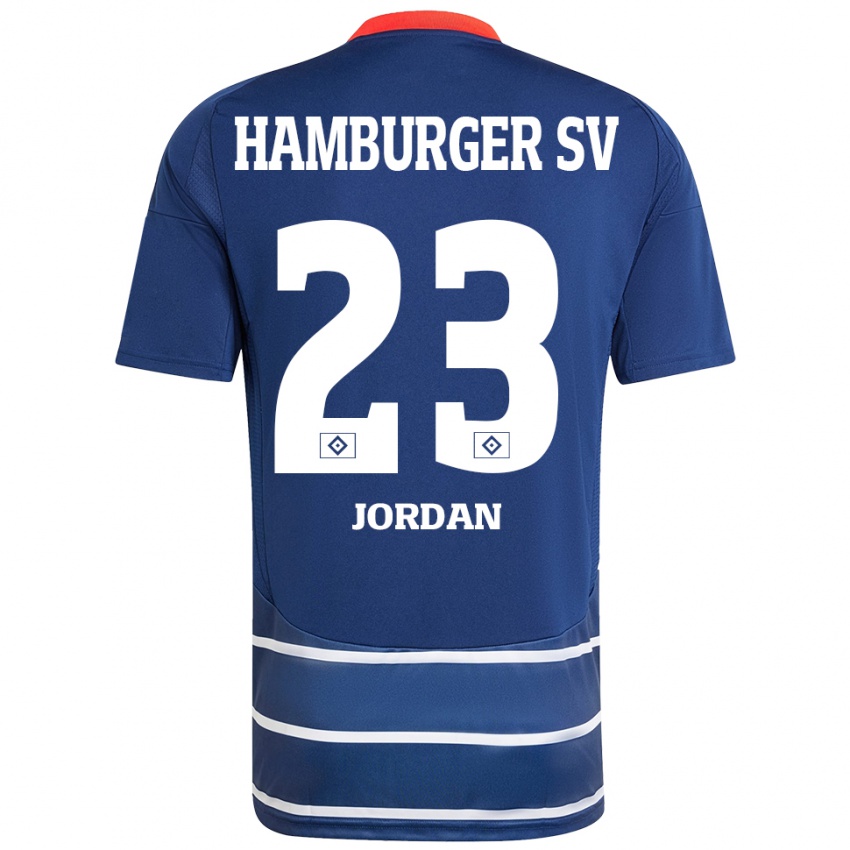 Kinder Dominik Jordan #23 Dunkelblau Auswärtstrikot Trikot 2024/25 T-Shirt Österreich