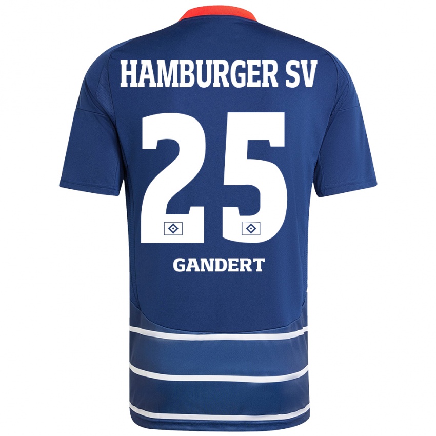 Kinder Jeremy Gandert #25 Dunkelblau Auswärtstrikot Trikot 2024/25 T-Shirt Österreich