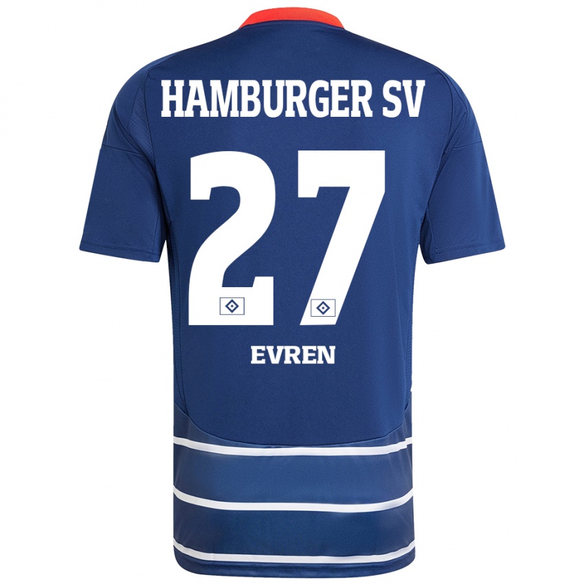 Kinder Batuhan Evren #27 Dunkelblau Auswärtstrikot Trikot 2024/25 T-Shirt Österreich