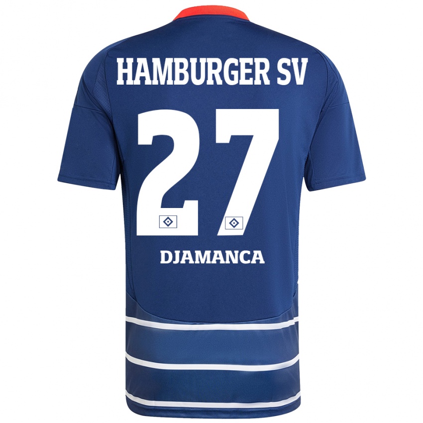 Kinder Ismaila Djamanca #27 Dunkelblau Auswärtstrikot Trikot 2024/25 T-Shirt Österreich