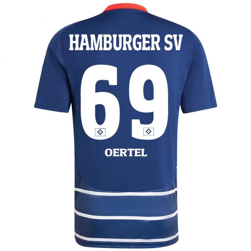 Kinder Jan Oertel #69 Dunkelblau Auswärtstrikot Trikot 2024/25 T-Shirt Österreich