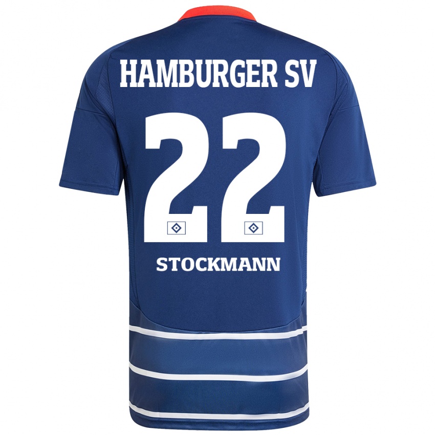 Kinder Sarah Stöckmann #22 Dunkelblau Auswärtstrikot Trikot 2024/25 T-Shirt Österreich