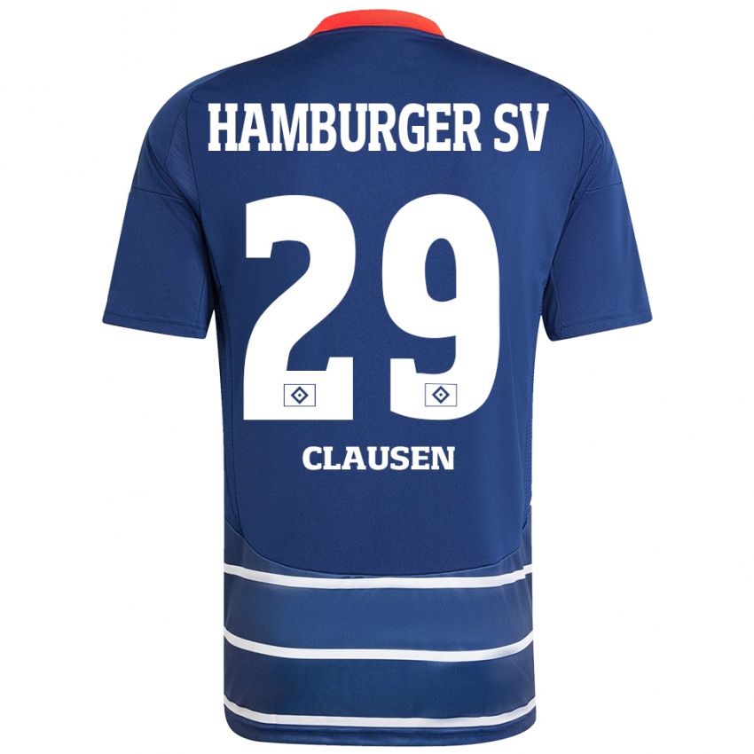 Kinder Lina Clausen #29 Dunkelblau Auswärtstrikot Trikot 2024/25 T-Shirt Österreich