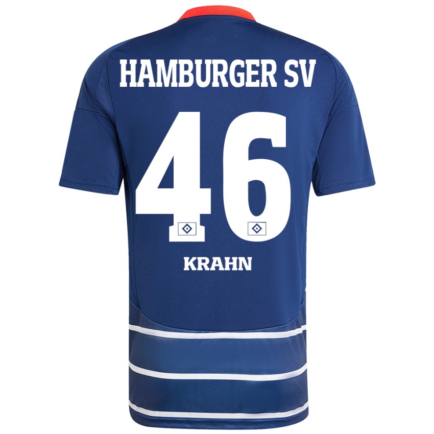 Kinder Elijah Krahn #46 Dunkelblau Auswärtstrikot Trikot 2024/25 T-Shirt Österreich