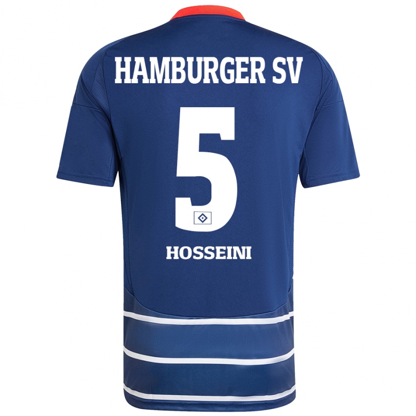 Kinder Reza Hosseini #5 Dunkelblau Auswärtstrikot Trikot 2024/25 T-Shirt Österreich