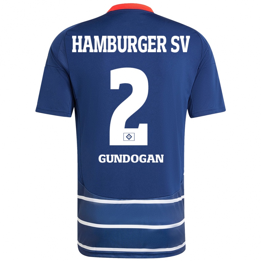 Kinder Haci Gündogan #2 Dunkelblau Auswärtstrikot Trikot 2024/25 T-Shirt Österreich