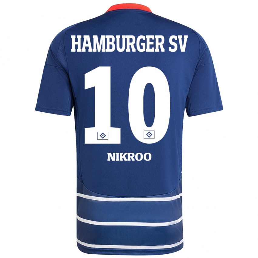 Kinder Sepehr Nikroo #10 Dunkelblau Auswärtstrikot Trikot 2024/25 T-Shirt Österreich