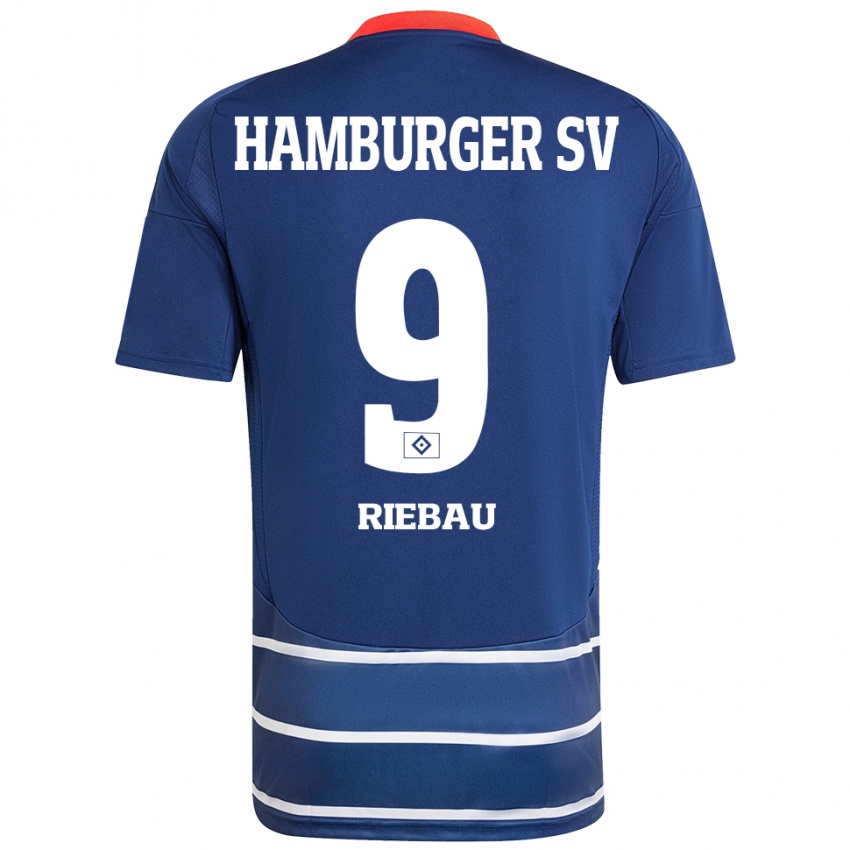 Kinder Henry Riebau #9 Dunkelblau Auswärtstrikot Trikot 2024/25 T-Shirt Österreich