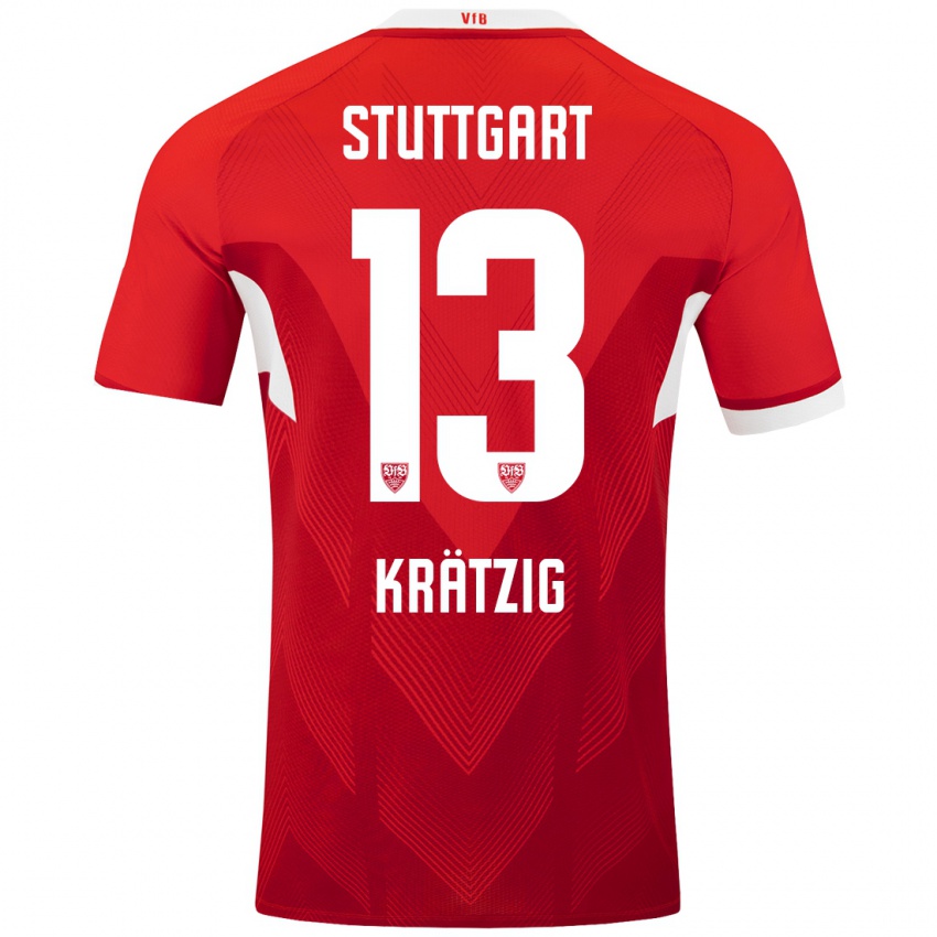 Kinder Frans Krätzig #13 Rot Weiß Auswärtstrikot Trikot 2024/25 T-Shirt Österreich