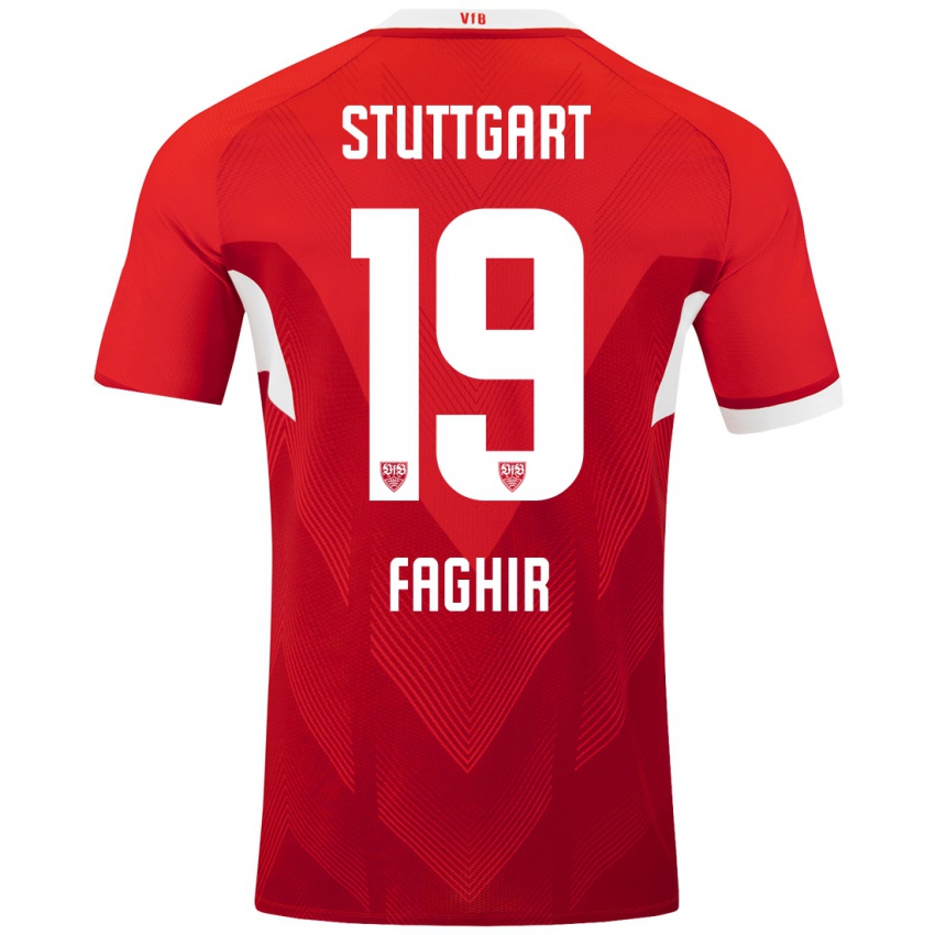 Kinder Wahid Faghir #19 Rot Weiß Auswärtstrikot Trikot 2024/25 T-Shirt Österreich