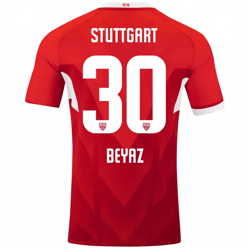 Kinder Ömer Beyaz #30 Rot Weiß Auswärtstrikot Trikot 2024/25 T-Shirt Österreich