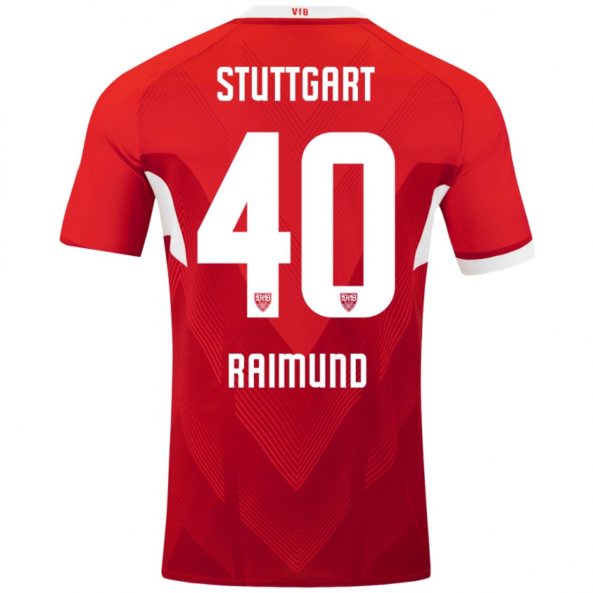 Kinder Luca Raimund #40 Rot Weiß Auswärtstrikot Trikot 2024/25 T-Shirt Österreich