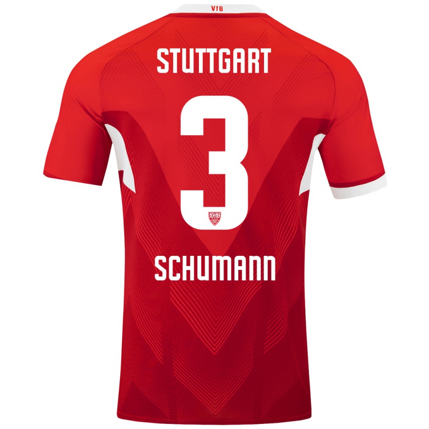 Kinder Frederik Schumann #3 Rot Weiß Auswärtstrikot Trikot 2024/25 T-Shirt Österreich