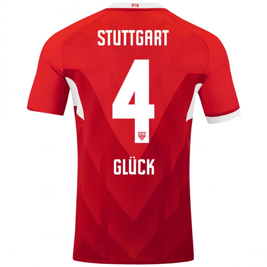 Kinder Michael Glück #4 Rot Weiß Auswärtstrikot Trikot 2024/25 T-Shirt Österreich