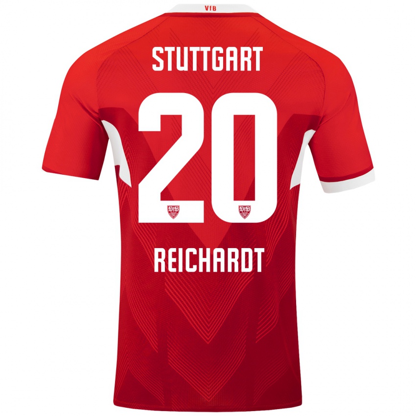 Kinder Leon Reichardt #20 Rot Weiß Auswärtstrikot Trikot 2024/25 T-Shirt Österreich