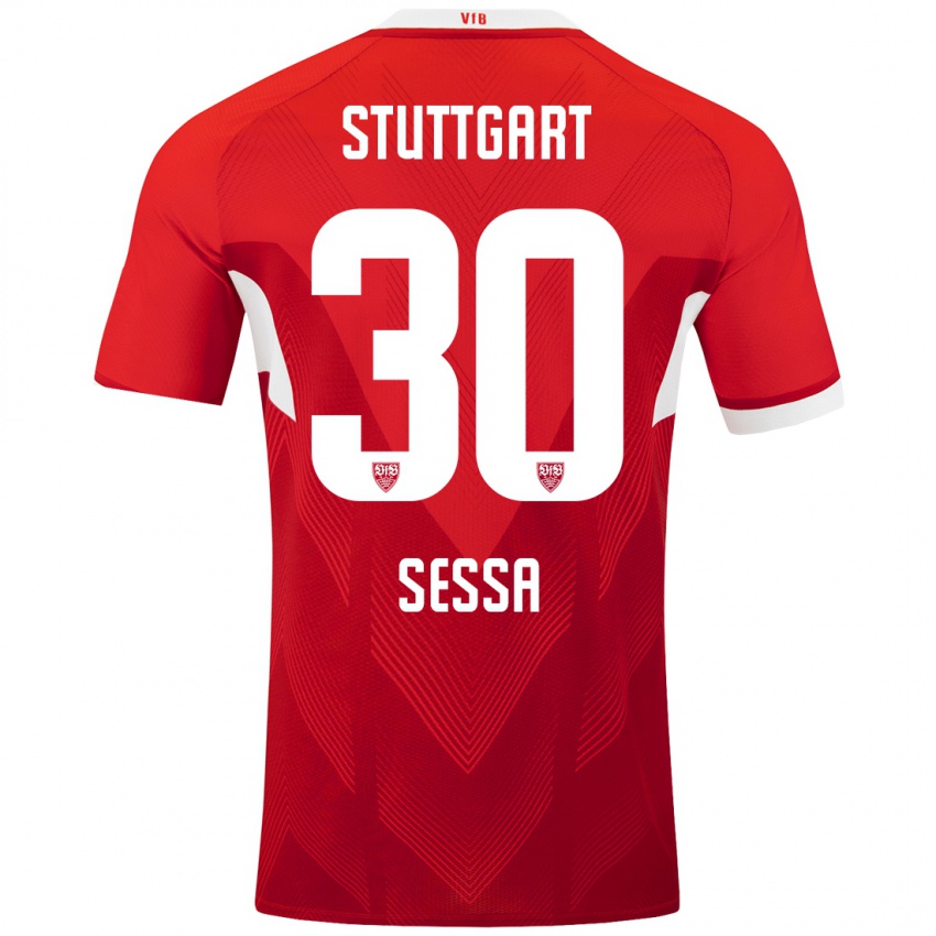 Kinder Nicolas Sessa #30 Rot Weiß Auswärtstrikot Trikot 2024/25 T-Shirt Österreich