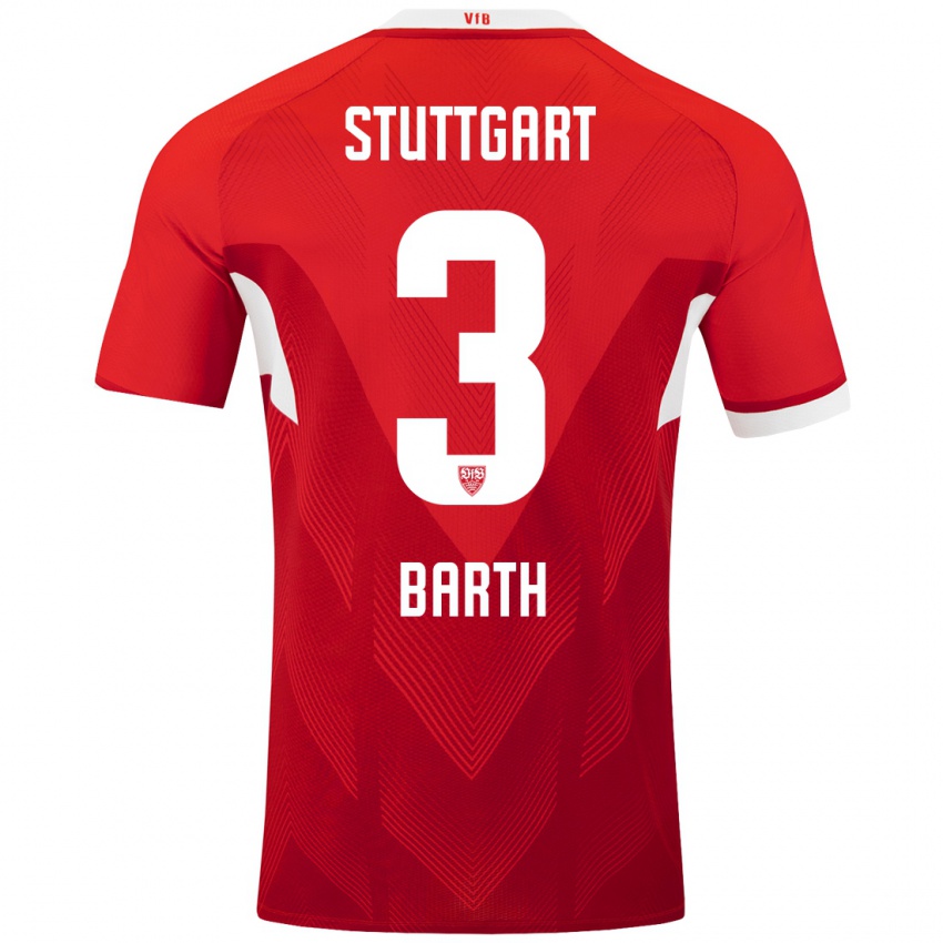 Kinder Lara Barth #3 Rot Weiß Auswärtstrikot Trikot 2024/25 T-Shirt Österreich