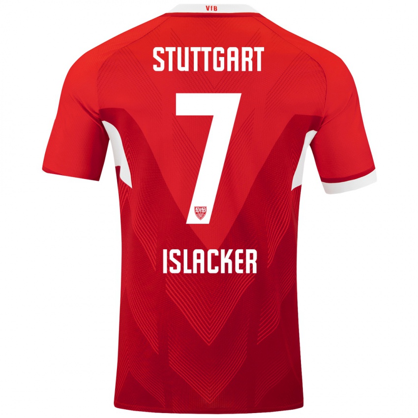 Kinder Mandy Islacker #7 Rot Weiß Auswärtstrikot Trikot 2024/25 T-Shirt Österreich