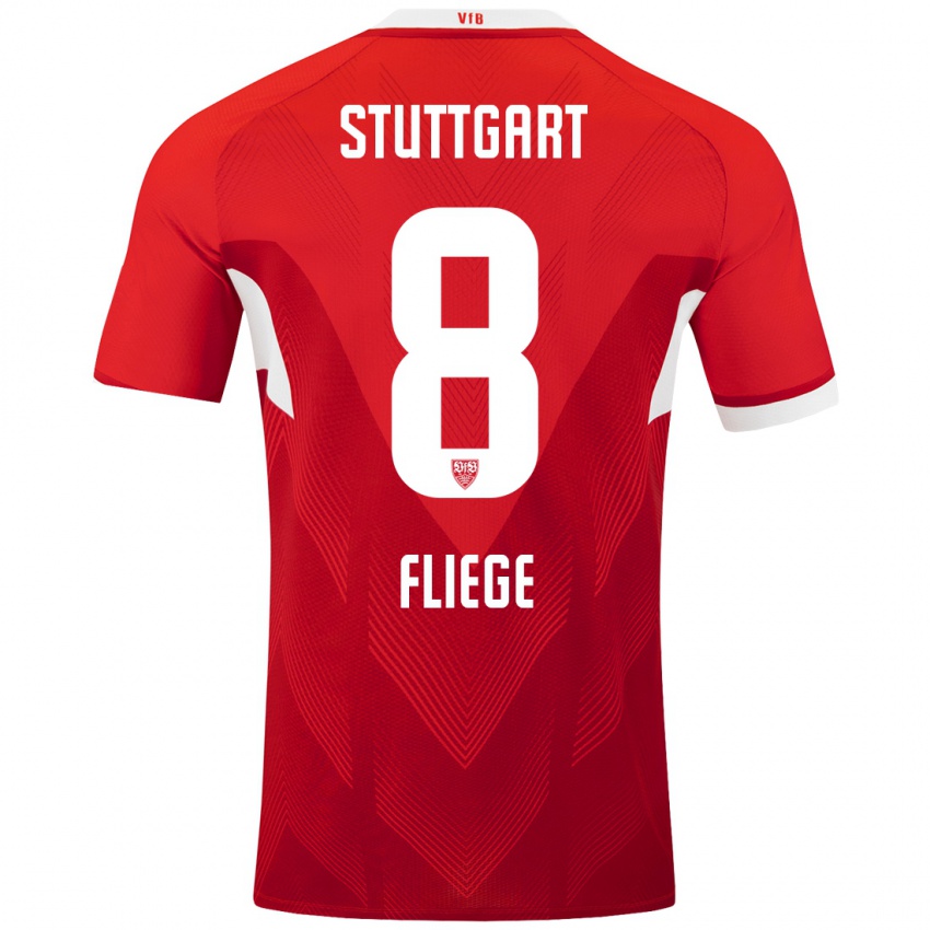 Kinder Anna Fliege #8 Rot Weiß Auswärtstrikot Trikot 2024/25 T-Shirt Österreich