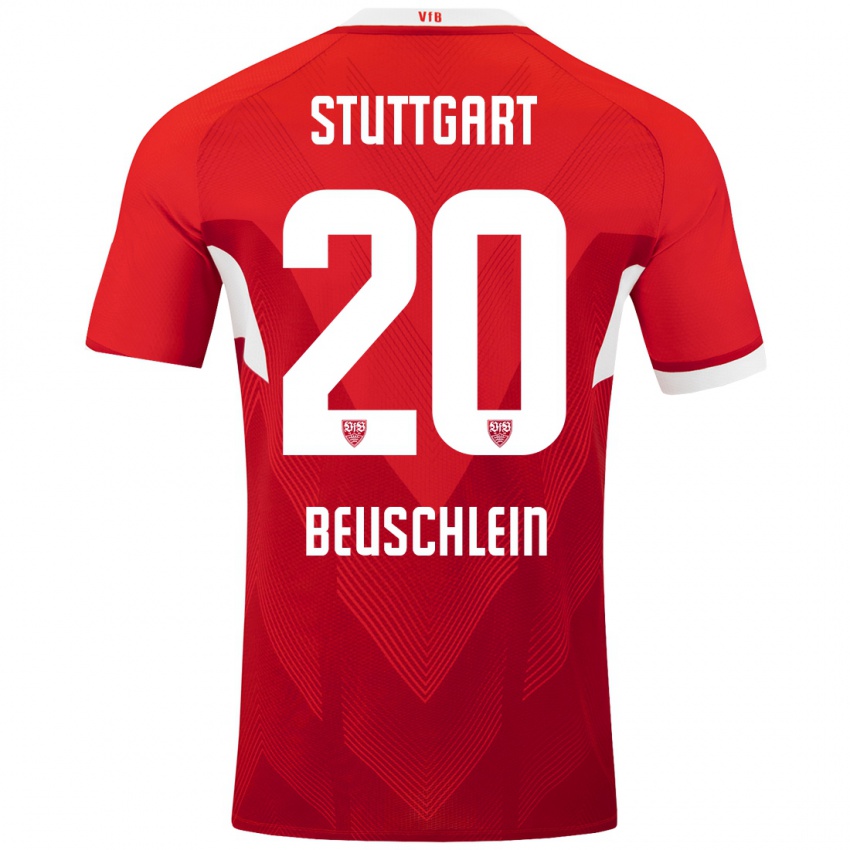 Kinder Jana Beuschlein #20 Rot Weiß Auswärtstrikot Trikot 2024/25 T-Shirt Österreich