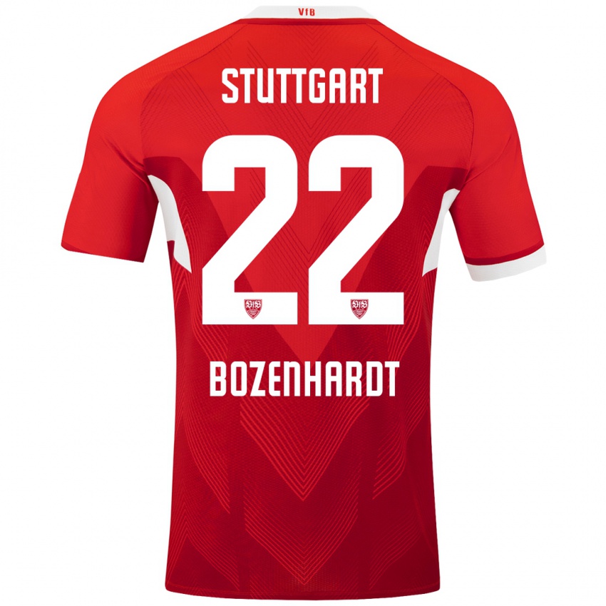 Kinder Laura Bozenhardt #22 Rot Weiß Auswärtstrikot Trikot 2024/25 T-Shirt Österreich