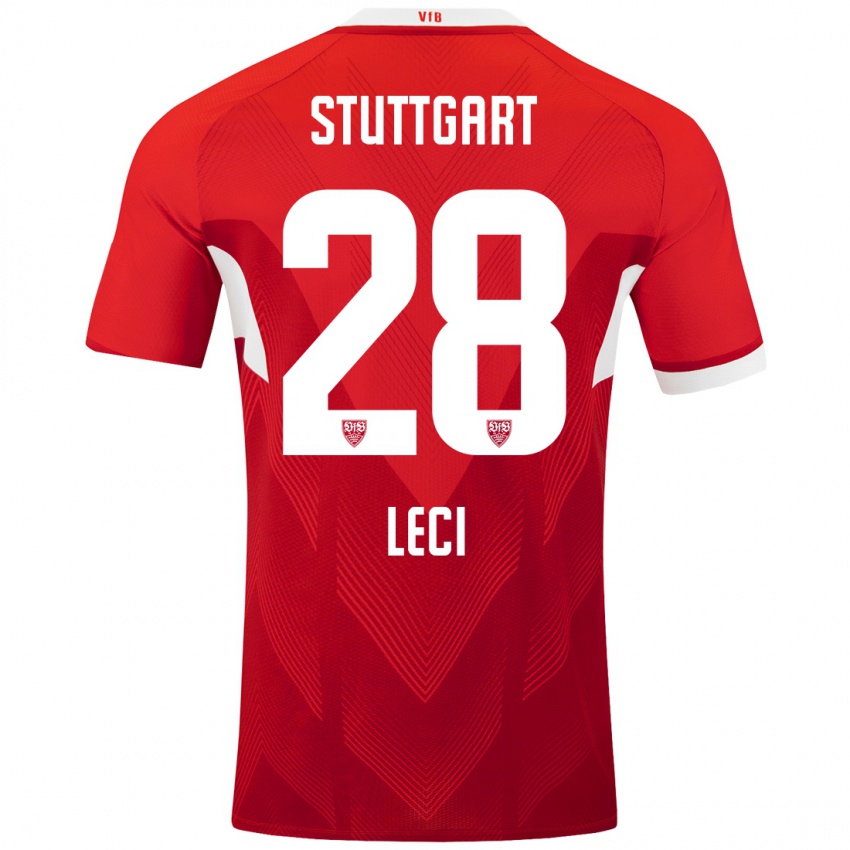 Kinder Besarta Leci #28 Rot Weiß Auswärtstrikot Trikot 2024/25 T-Shirt Österreich