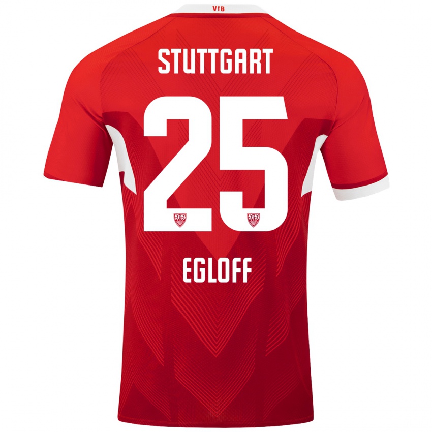 Kinder Lilian Egloff #25 Rot Weiß Auswärtstrikot Trikot 2024/25 T-Shirt Österreich