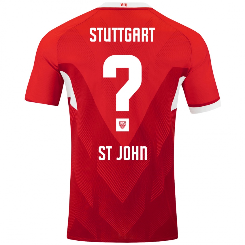 Kinder Rawley St. John #0 Rot Weiß Auswärtstrikot Trikot 2024/25 T-Shirt Österreich