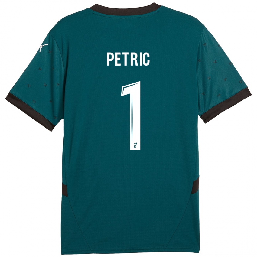 Kinder Denis Petric #1 Dunkelgrün Auswärtstrikot Trikot 2024/25 T-Shirt Österreich