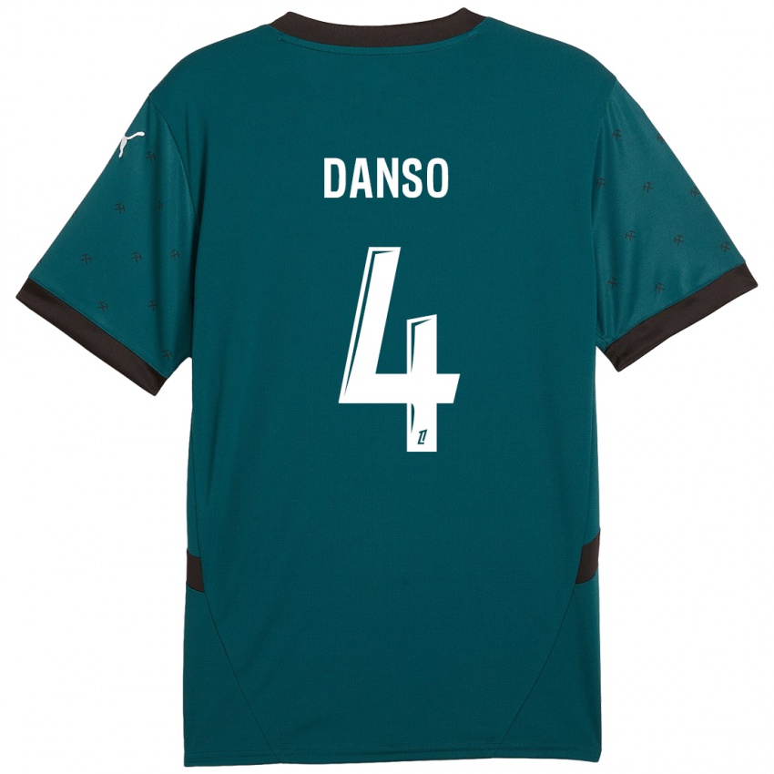 Kinder Kevin Danso #4 Dunkelgrün Auswärtstrikot Trikot 2024/25 T-Shirt Österreich